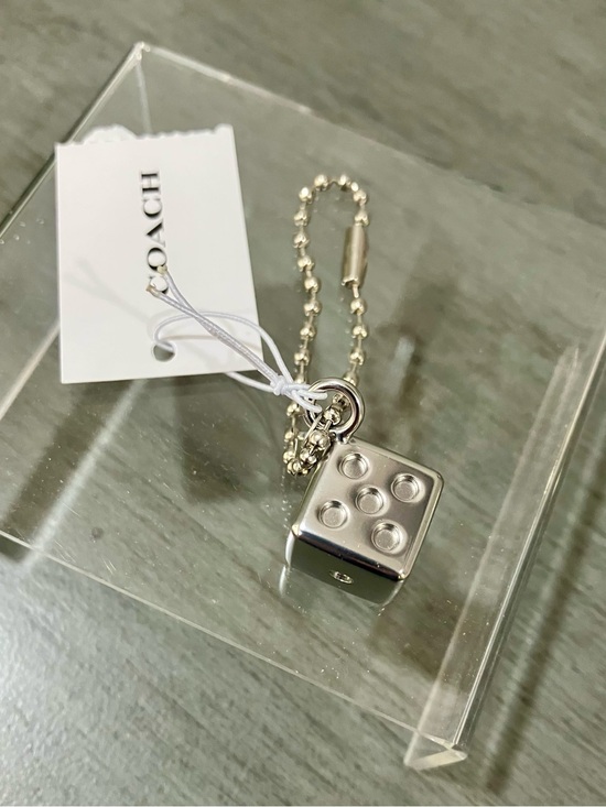 Coach Accessories - COACH Silver Dice Keychain/Bag Charm